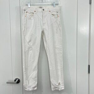 Citizens of Humanity Size 28 White Emerson 27" Mid Rise Relaxed Jeans